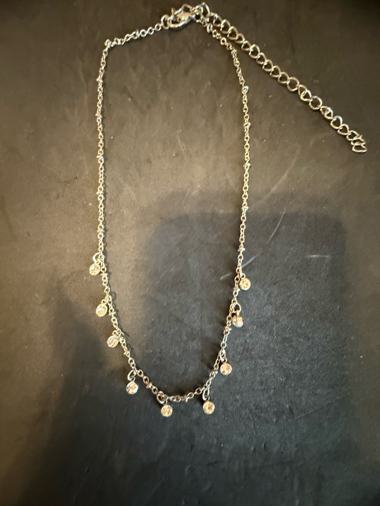 Delicate Silver Dangle Charm Necklace - Women Jewelry